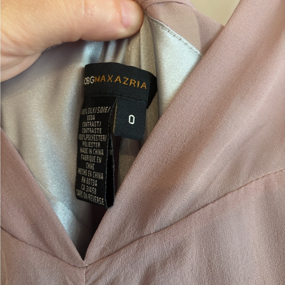 BCBGMaxAzria Mauve and Burgundy Backless Dress - Picture 6 of 7